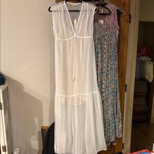 Lovestitch Sheer White Maxi Dress lined BNWT